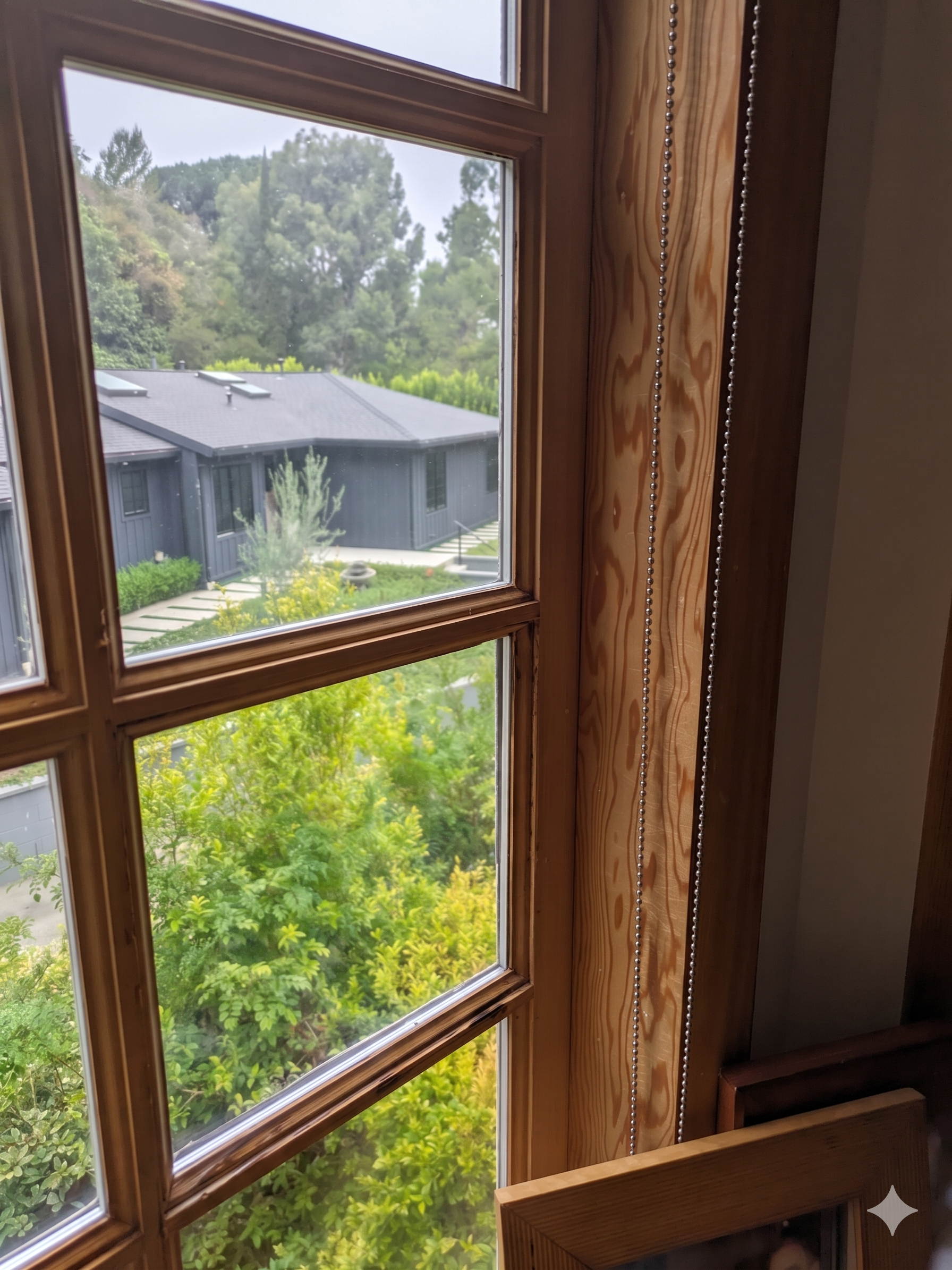 Custom wood window glass placeholder